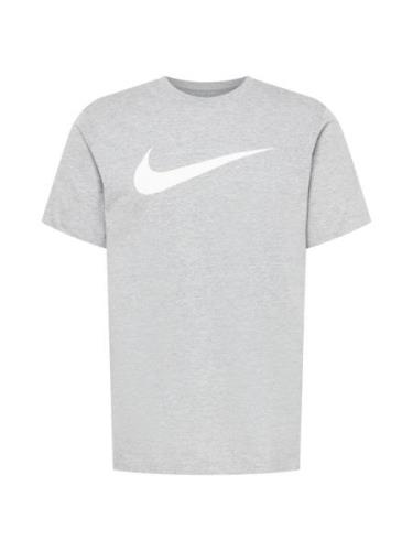 Nike Sportswear Paita 'Swoosh'  meleerattu harmaa / valkoinen
