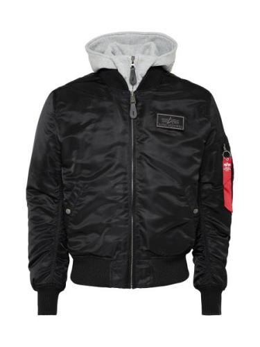 ALPHA INDUSTRIES Välikausitakki 'MA-1 D-Tec'  meleerattu harmaa / puna...