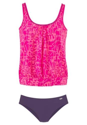 VENICE BEACH Tankini  lila / fuksia / vaalea pinkki