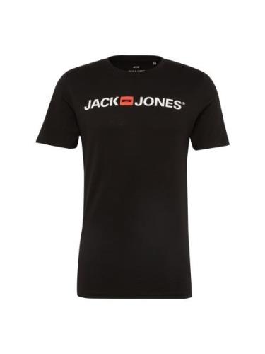 JACK & JONES Paita 'Essentials'  kirkaanpunainen / musta / valkoinen