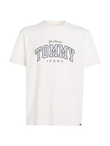 Tommy Jeans Paita 'Varsity'  vaaleansininen / musta / valkoinen