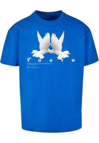 Lost Youth Paita 'Dove'  kuninkaallisen sininen / harmaa / valkoinen