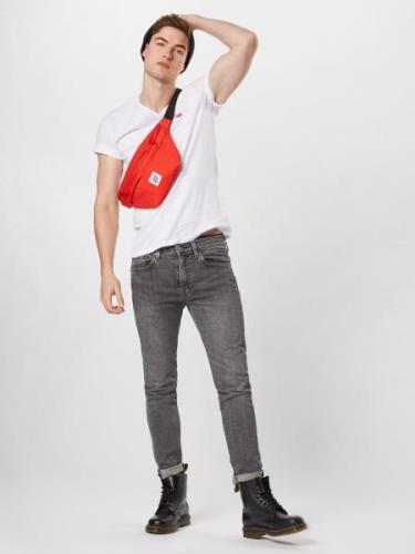 LEVI'S ® Paita 'Housemark V Neck Tee'  punainen / valkoinen