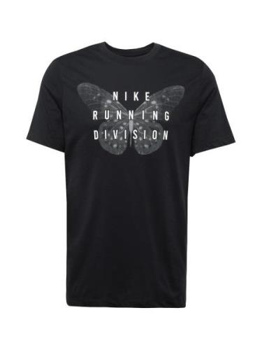 NIKE Toiminnallinen paita 'RUN DIVISION'  musta / valkoinen