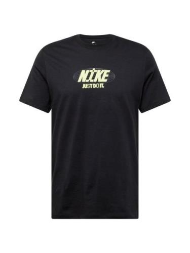 Nike Sportswear Paita  pastellinkeltainen / vaaleanharmaa / musta