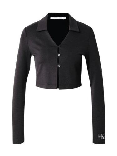 Calvin Klein Jeans Neuletakki 'Milano'  vaaleanharmaa / musta