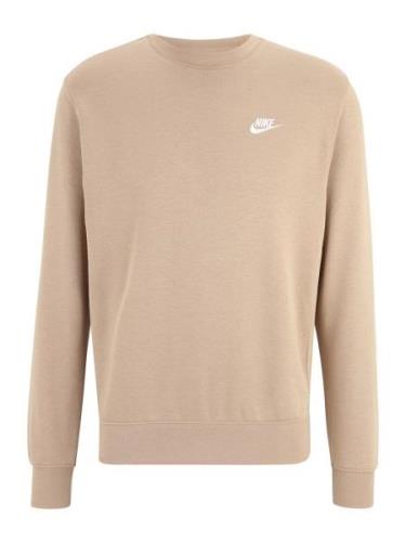 Nike Sportswear Collegepaita 'CLUB Fleece'  khaki / valkoinen