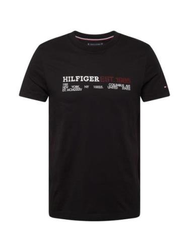 TOMMY HILFIGER Paita  punainen / musta / valkoinen