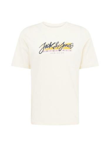 JACK & JONES Paita 'TAMPA'  kerma / keltainen / vaalea pinkki / musta