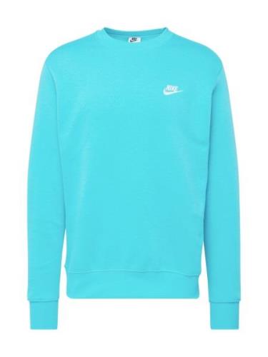 Nike Sportswear Collegepaita 'Club Fleece'  turkoosi / valkoinen