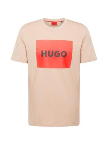 HUGO Paita 'Dulive222'  beige / punainen / musta