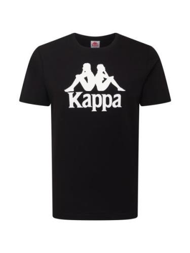 KAPPA Toiminnallinen paita 'Caspar'  musta / valkoinen
