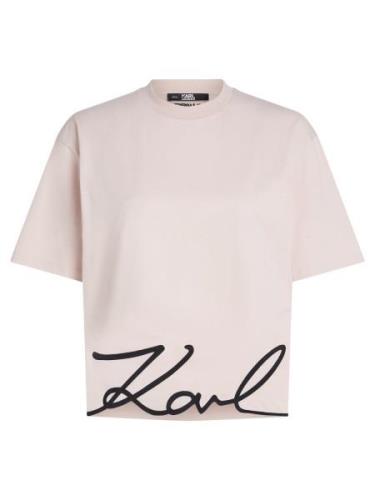 Karl Lagerfeld Paita  vaaleanpunainen / musta
