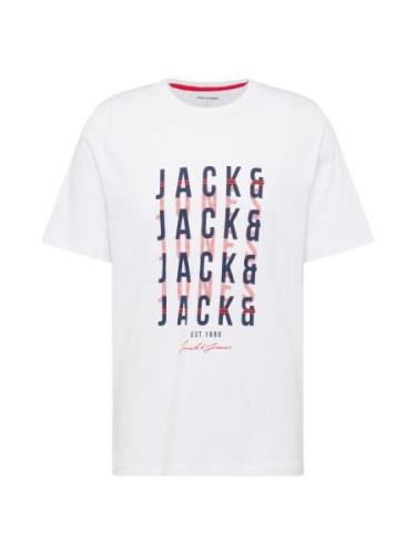 JACK & JONES Paita 'JJDELVIN'  marine / vaaleanpunainen / valkoinen