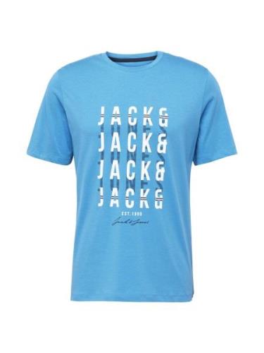 JACK & JONES Paita 'JJDELVIN'  sininen / marine / valkoinen