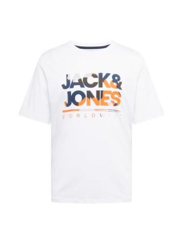 JACK & JONES Paita 'JJLUKE'  laivastonsininen / tummanharmaa / oranssi...