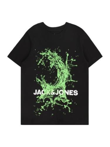 Jack & Jones Junior Paita 'JCOSPLASH OCEAN'  neonvihreä / musta / valk...
