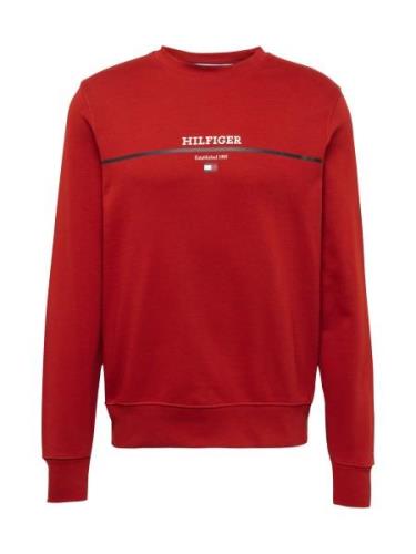 TOMMY HILFIGER Collegepaita  marine / rubiininpunainen / valkoinen