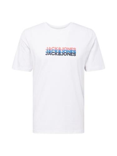 JACK & JONES Paita 'JJCYBER'  sininen / melooni / musta / valkoinen