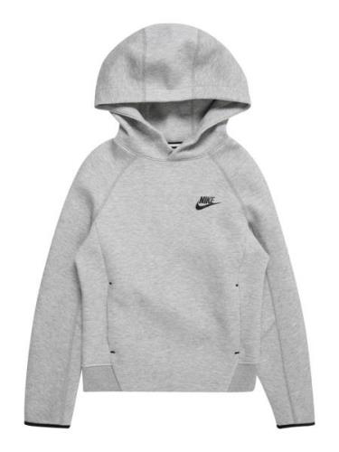 Nike Sportswear Collegepaita 'TECH FLEECE'  meleerattu harmaa / musta