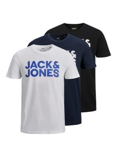 JACK & JONES Paita  sininen / laivastonsininen / musta / valkoinen