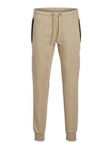 JACK & JONES Housut 'WILL FUSION'  beige / musta