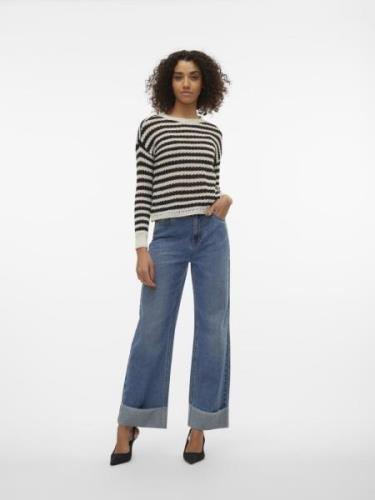 VERO MODA Neulepaita 'VMSPRING'  vaaleanharmaa / musta