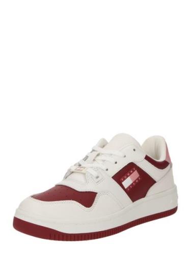 Tommy Jeans Matalavartiset tennarit 'RETRO BASKET'  roosa / burgundin ...