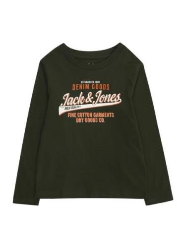 Jack & Jones Junior Paita  tummanvihreä / oranssi / valkoinen