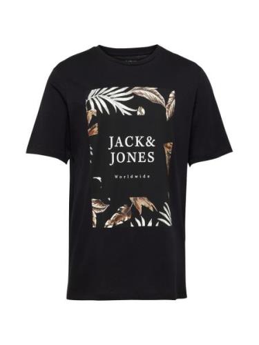 JACK & JONES Paita 'JJFLOOR'  umbra / kuusi / musta / valkoinen