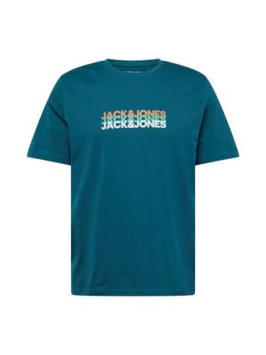 JACK & JONES Paita 'JJCYBER'  petrooli / vaaleanvihreä / mandariini / ...