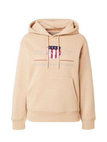 GANT Collegepaita  beige / hopeanharmaa / tummanpunainen / valkoinen