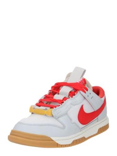 Nike Sportswear Matalavartiset tennarit 'Dunk'  vaaleanharmaa / punain...