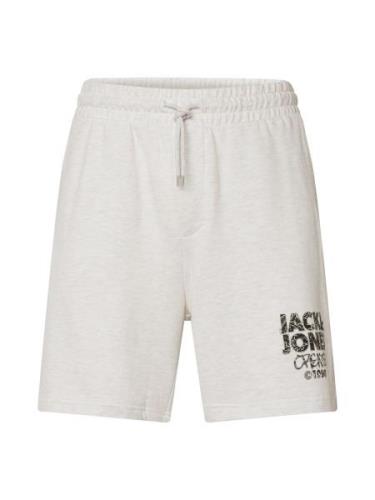 JACK & JONES Housut  harmaa / musta / meleerattu valkoinen