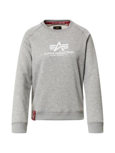 ALPHA INDUSTRIES Collegepaita  meleerattu harmaa / valkoinen