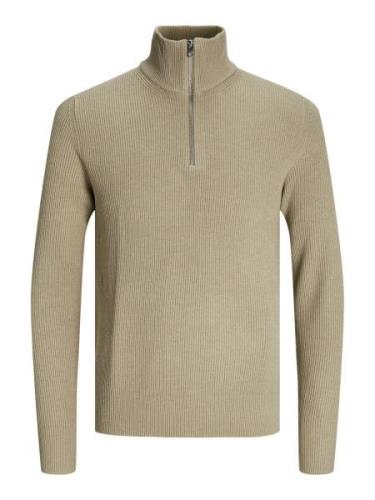 JACK & JONES Neulepaita 'JJEPerfect'  tummabeige