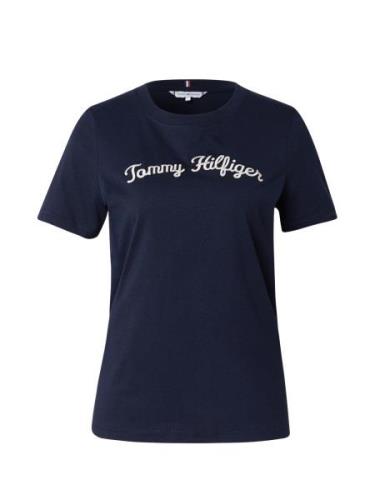 TOMMY HILFIGER Paita  tummansininen / valkoinen