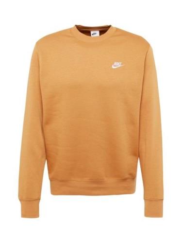 Nike Sportswear Collegepaita 'CLUB Fleece'  vaaleanoranssi / valkoinen