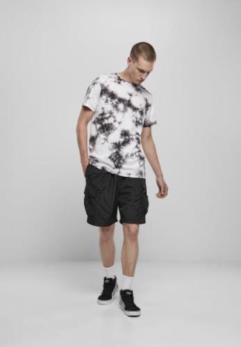 Urban Classics Paita 'Black Tie Dye Tee'  musta / valkoinen