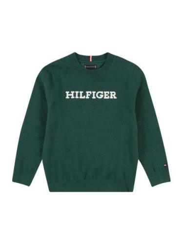 TOMMY HILFIGER Neulepaita  tummanvihreä / valkoinen