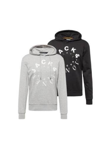 JACK & JONES Collegepaita 'Warrior'  meleerattu harmaa / musta / valko...