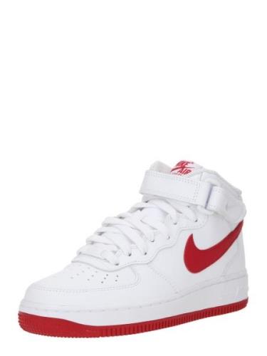 Nike Sportswear Korkeavartiset tennarit 'Air Force 1 07'  punainen / v...