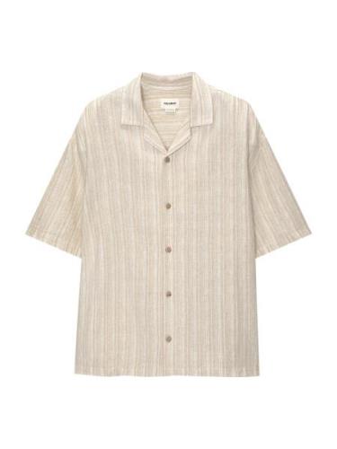 Pull&Bear Paita  beige / valkoinen