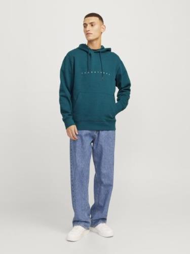 JACK & JONES Collegepaita 'JJEStar'  petrooli / valkoinen