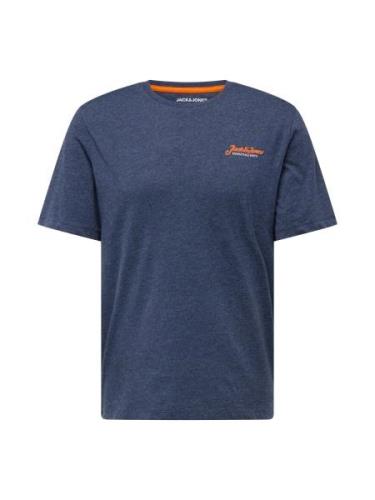 JACK & JONES Paita 'JJERIK'  meleerattu sininen / oranssi