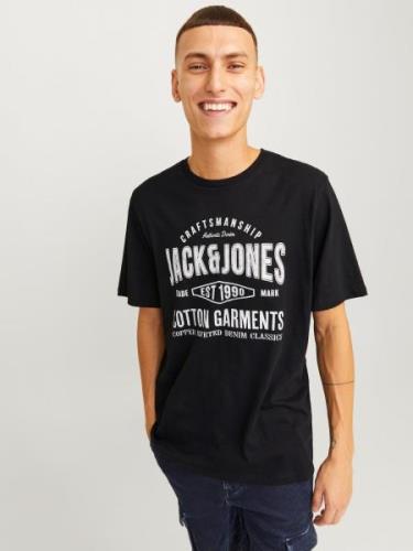 JACK & JONES Paita 'JJJEANS'  musta / valkoinen