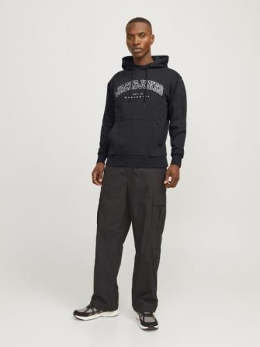 JACK & JONES Collegepaita 'JJECaleb'  musta / valkoinen