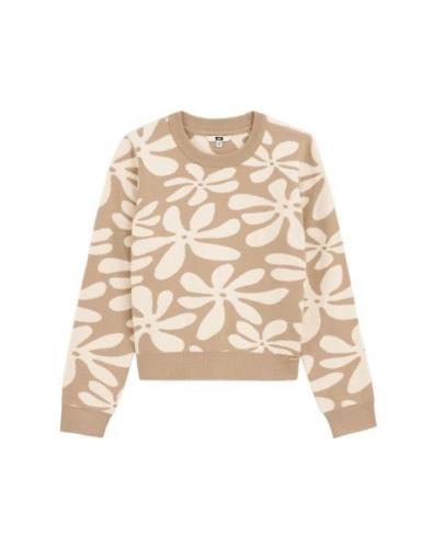 WE Fashion Neulepaita  beige / valkoinen