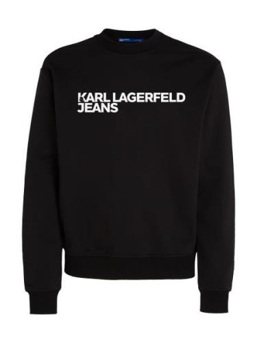 KARL LAGERFELD JEANS Collegepaita  musta / valkoinen