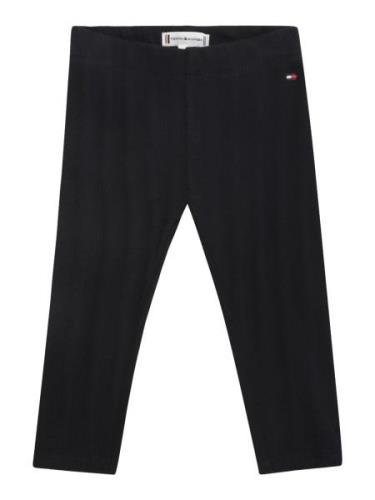 TOMMY HILFIGER Leggingsit 'FLOWER POINTELLE'  laivastonsininen